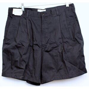 NWT Roundtree & Yorke Mens Pleated Shorts sz 34 Navy Blue Classic Fit Beach